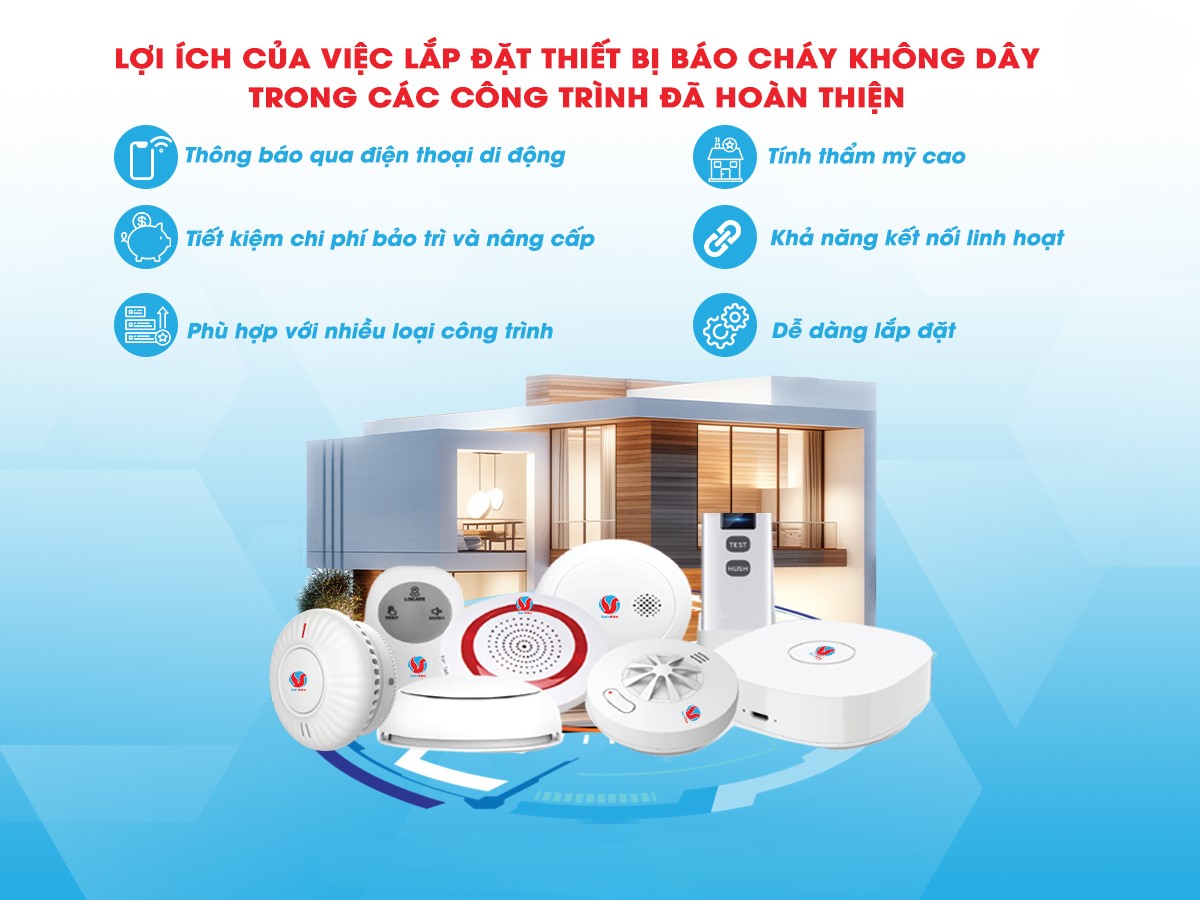 Lợi ích của việc lắp đặt thiết bị báo cháy không dây